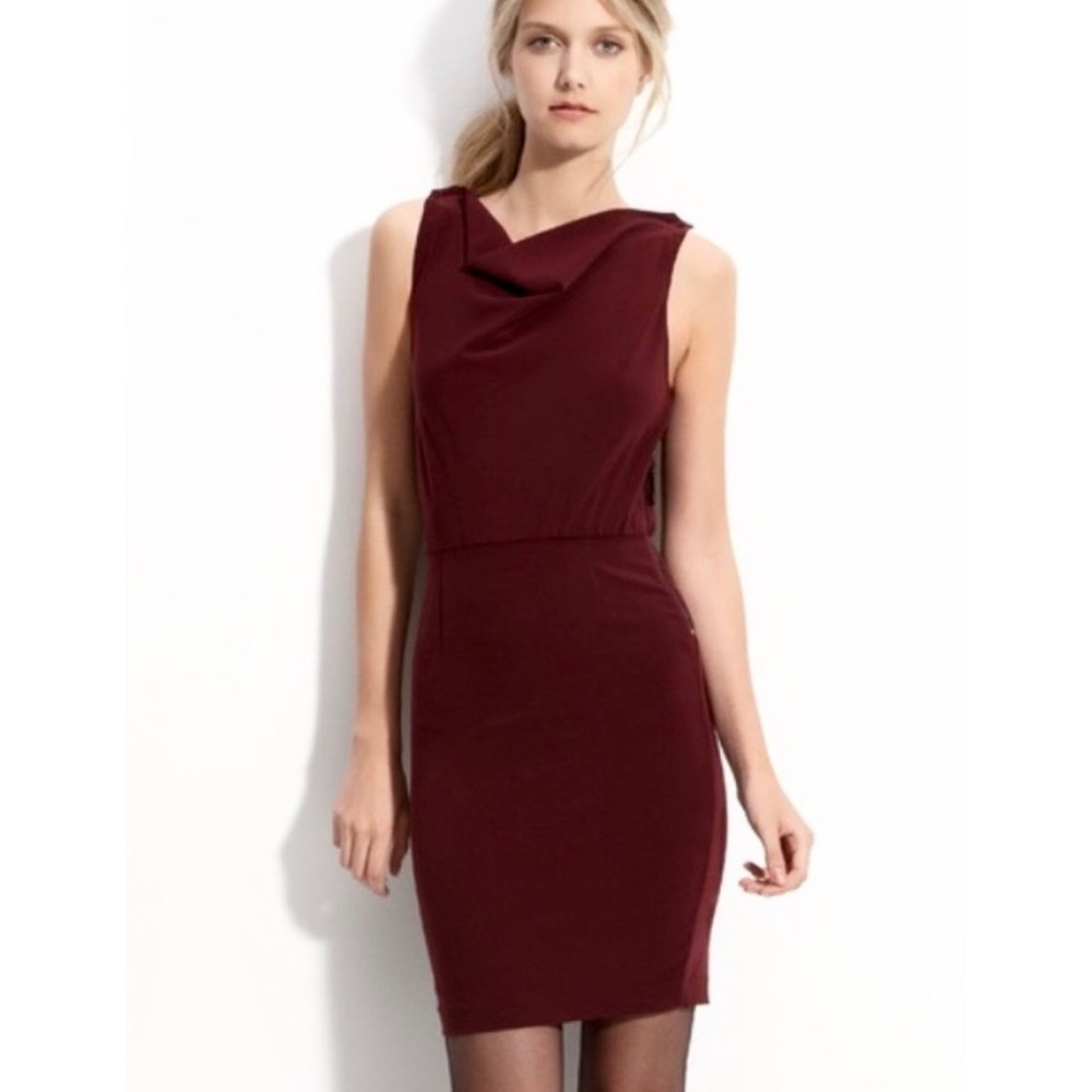 Alice + Olivia Deep Red Sleeveless Mini Dress
